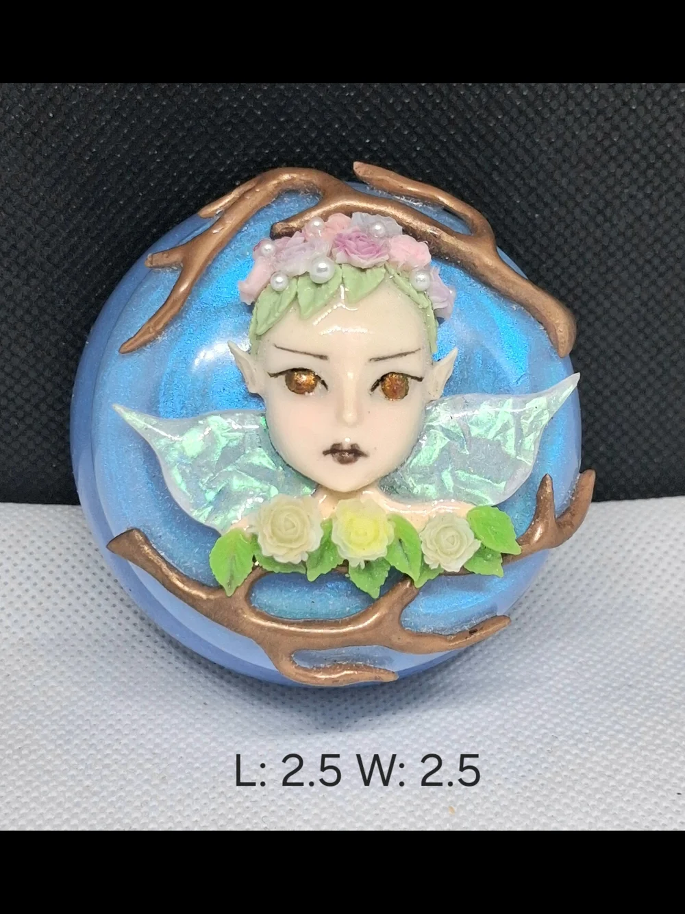 Handmade Fairy Face Votive/Trinket Box